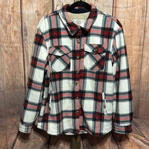 Sage Collective Fleece Lined Flannel Shirt